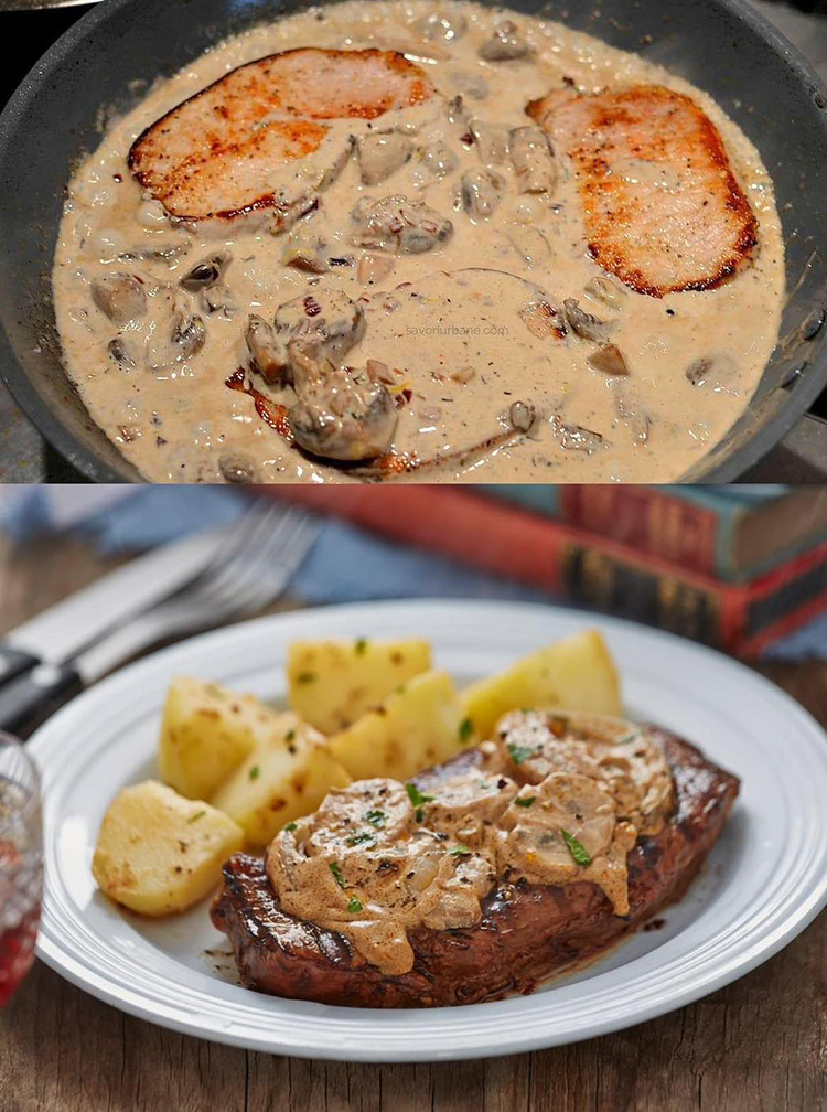 Steakpfanne mit Champignons – in nur 15 Minuten!