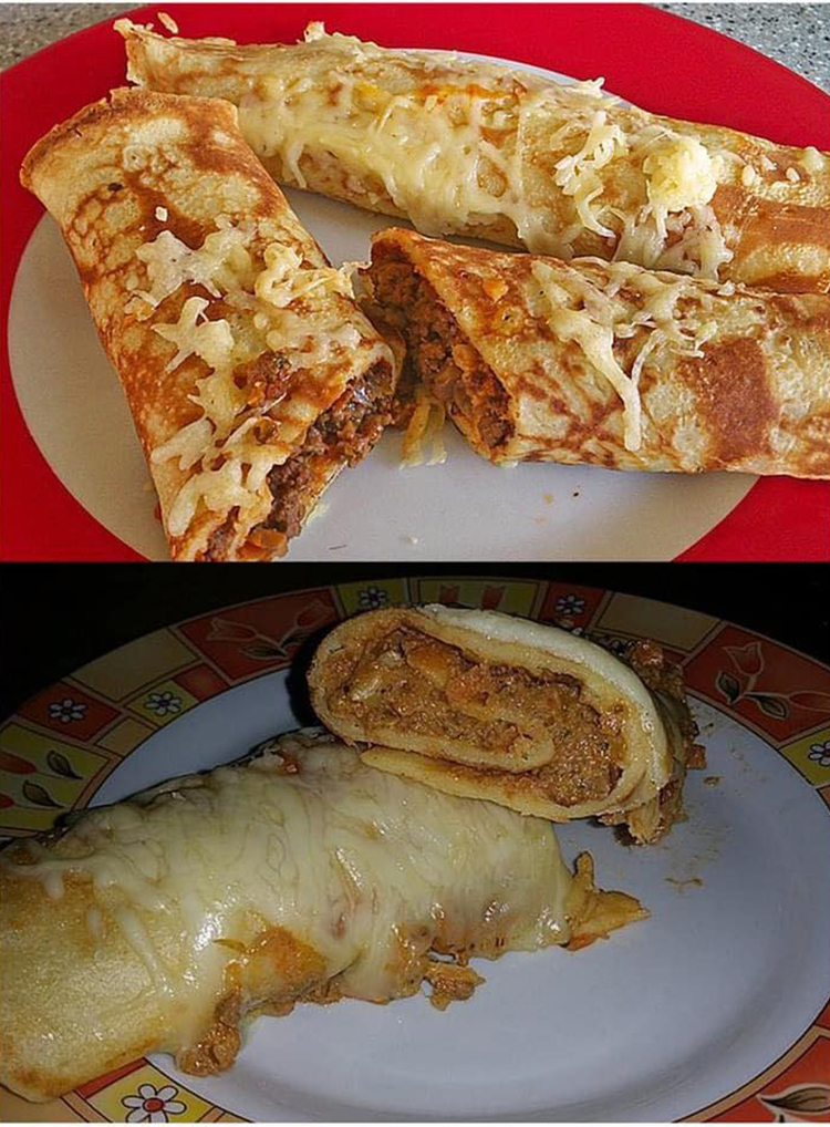 Danach ist die Familie verrückt – Pfannkuchen mit Hackfleischfüllung