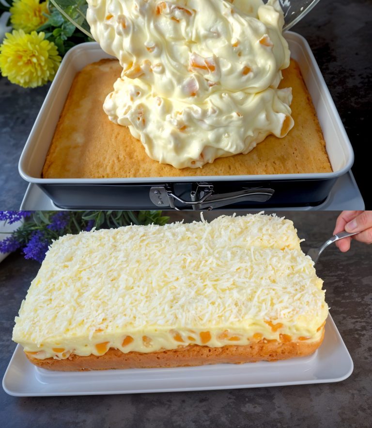 Fantakuchen mit Mandarinen und Paradiescreme