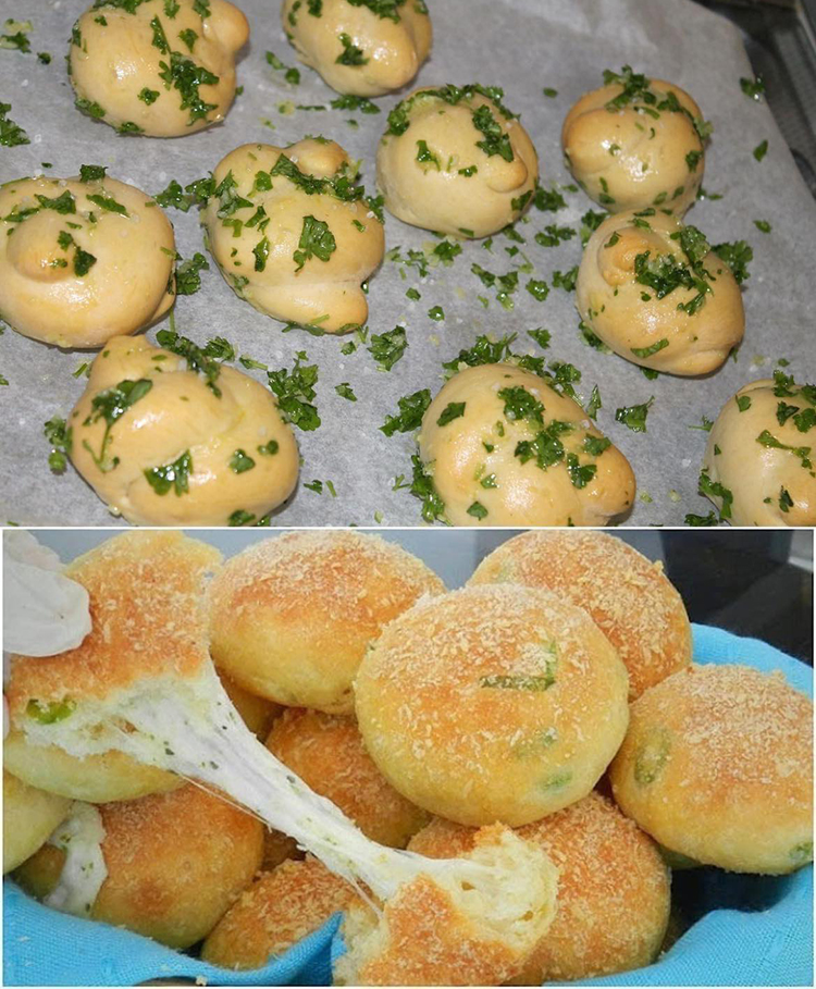 Knoblauch-Brötchen gefüllt mit Mozzarella – gelingt wirklich immer!