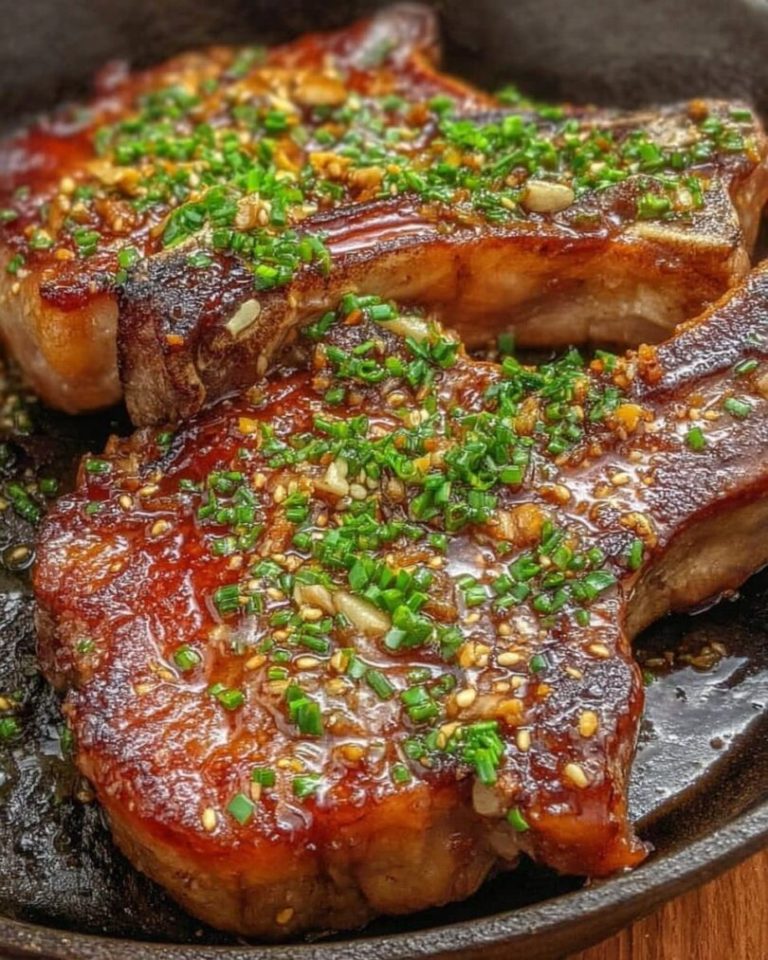 Schweinekoteletts mit Knoblauch & braunem Zucker – süß, würzig & superzart!