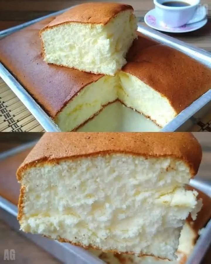 Ein köstlicher Baumwollkuchen, frisch gebacken und auf einem Teller serviert.