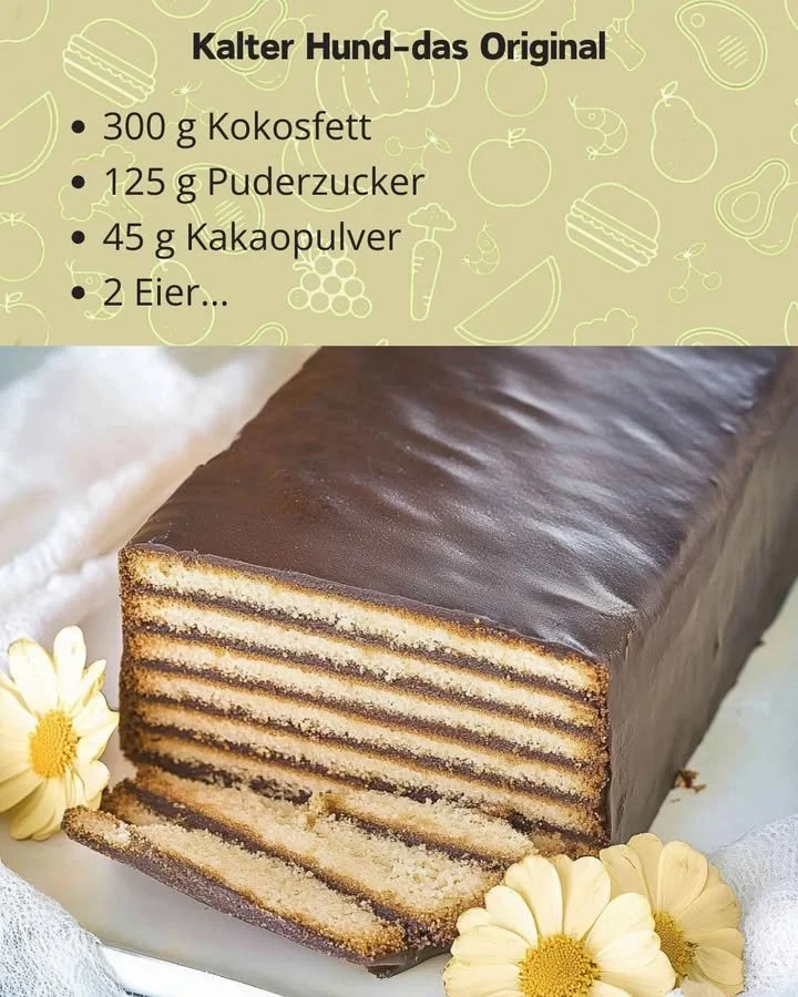 Kalter Hund - ein schokoladiger Kuchen ohne Backen, perfekt für Naschkatzen.
