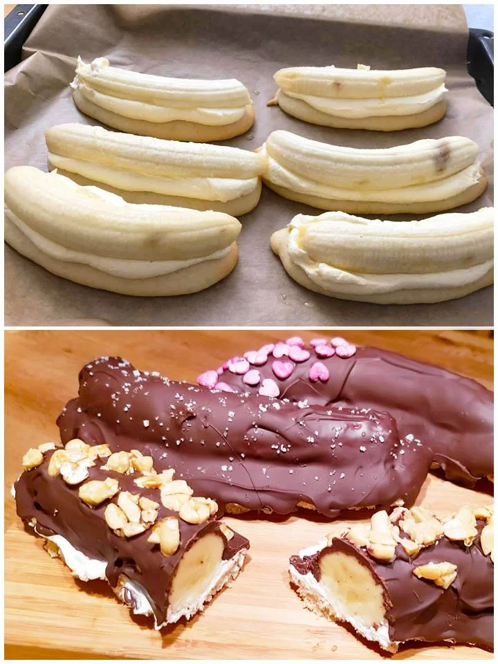 Schokobananen - leckere Bananen in Schokolade für einen süßen Genuss.