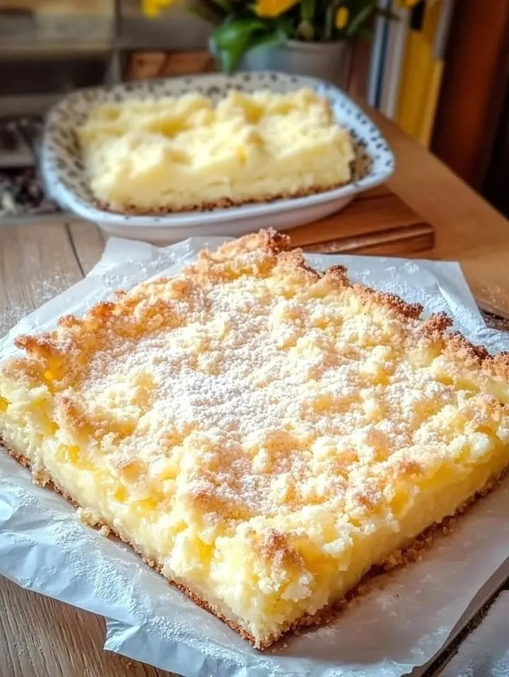 Leckeres Vanillepudding Streuselkuchen vom Blech mit knusprigen Streuseln