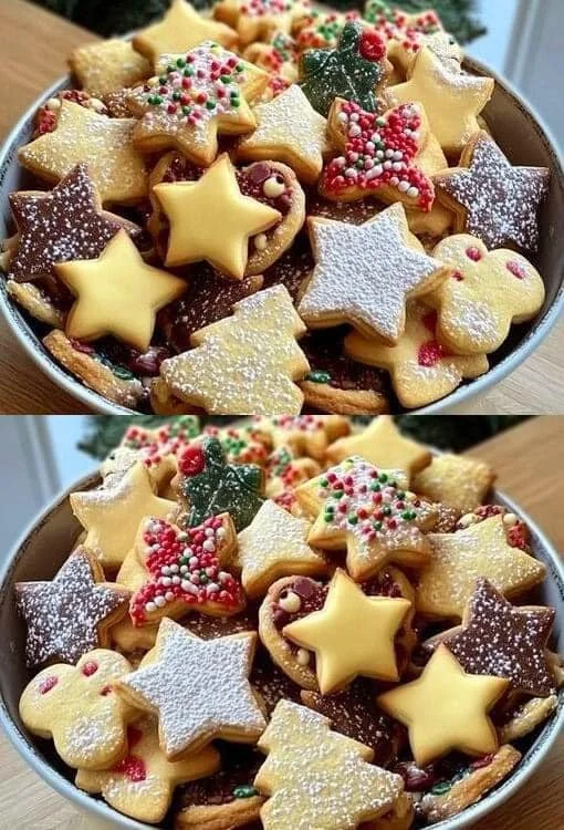 Leckere Butterplätzchen auf einem festlichen Teller