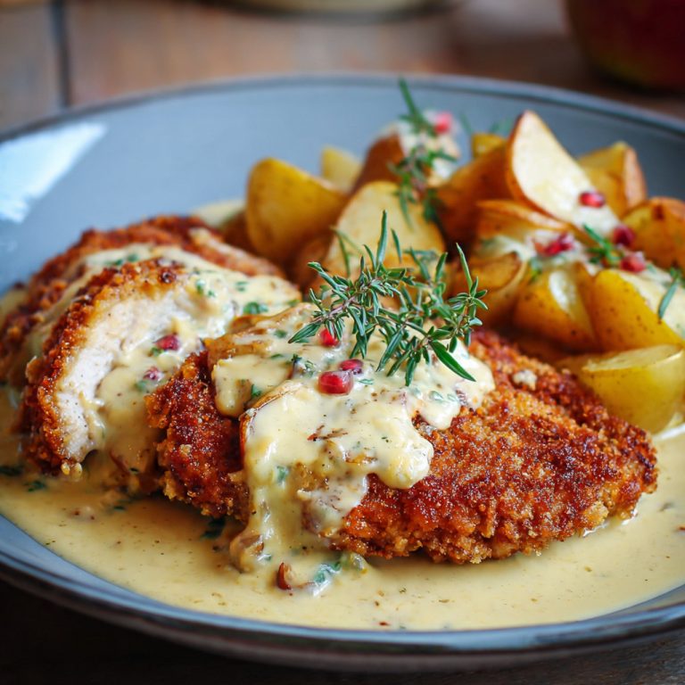 🍐 Überbackenes Birnenschnitzel – zart, fruchtig & herrlich cremig