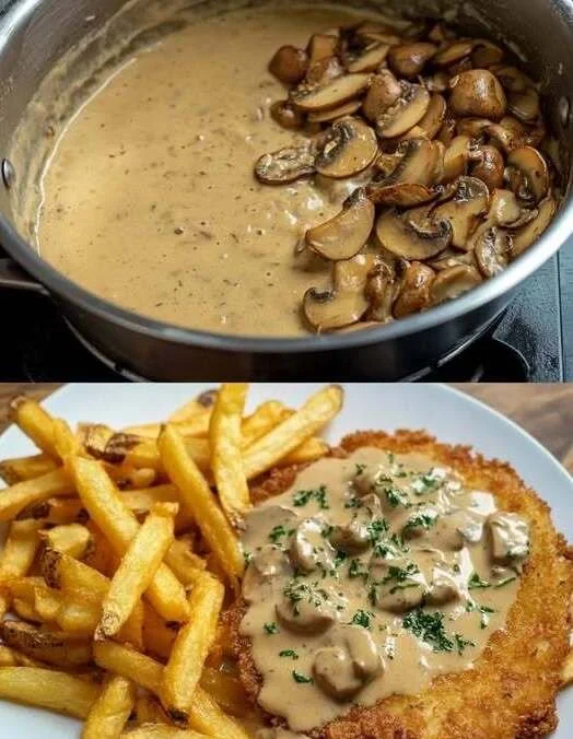 Schwarzwälder Jägersauce in einer eleganten Schüssel serviert