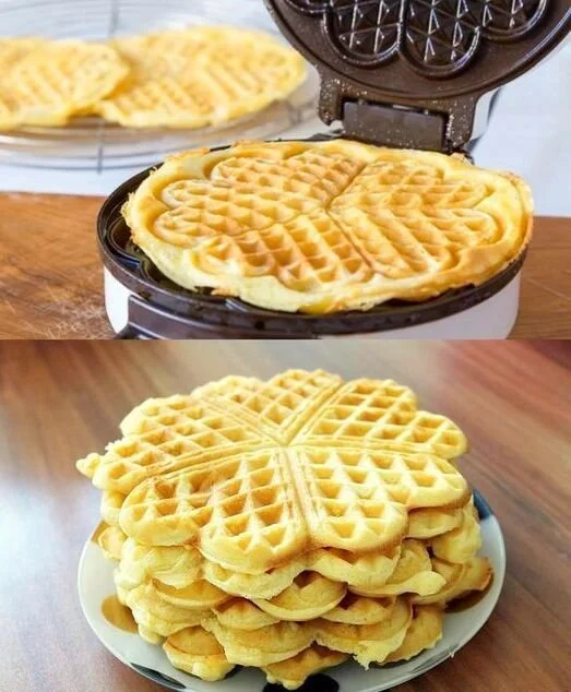 Vanille Joghurt Waffeln in 1 Minute frisch zubereitet.