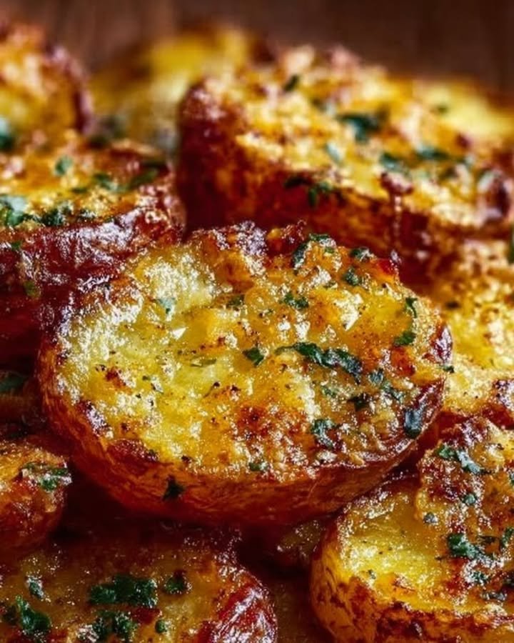 Geröstete Knoblauch-Butter-Parmesan-Kartoffeln