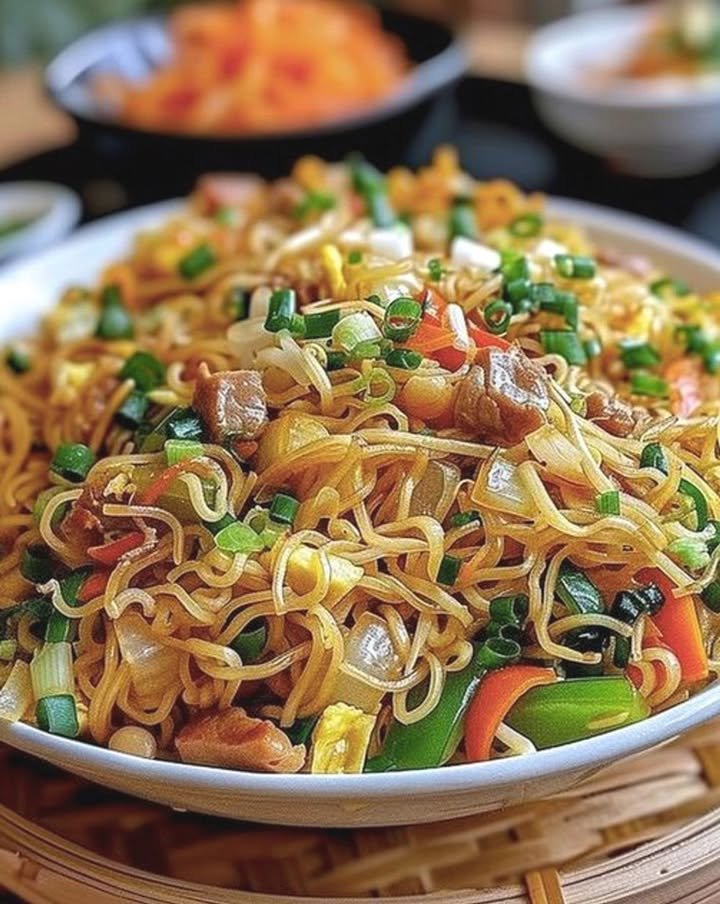 Nudeln mit Hähnchenfleisch