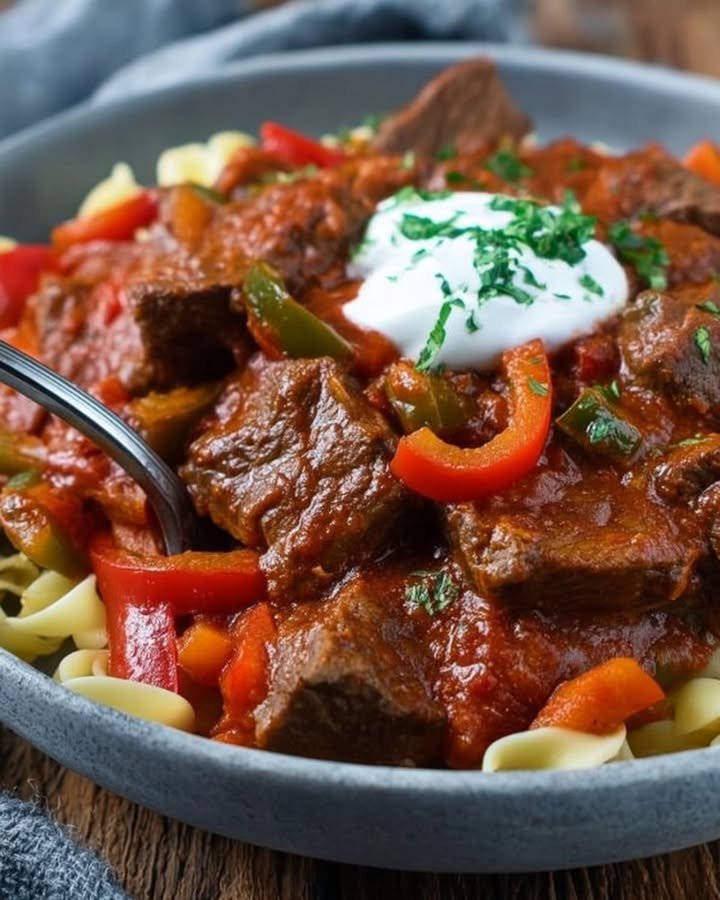 Ungarisches Rind mit Paprika