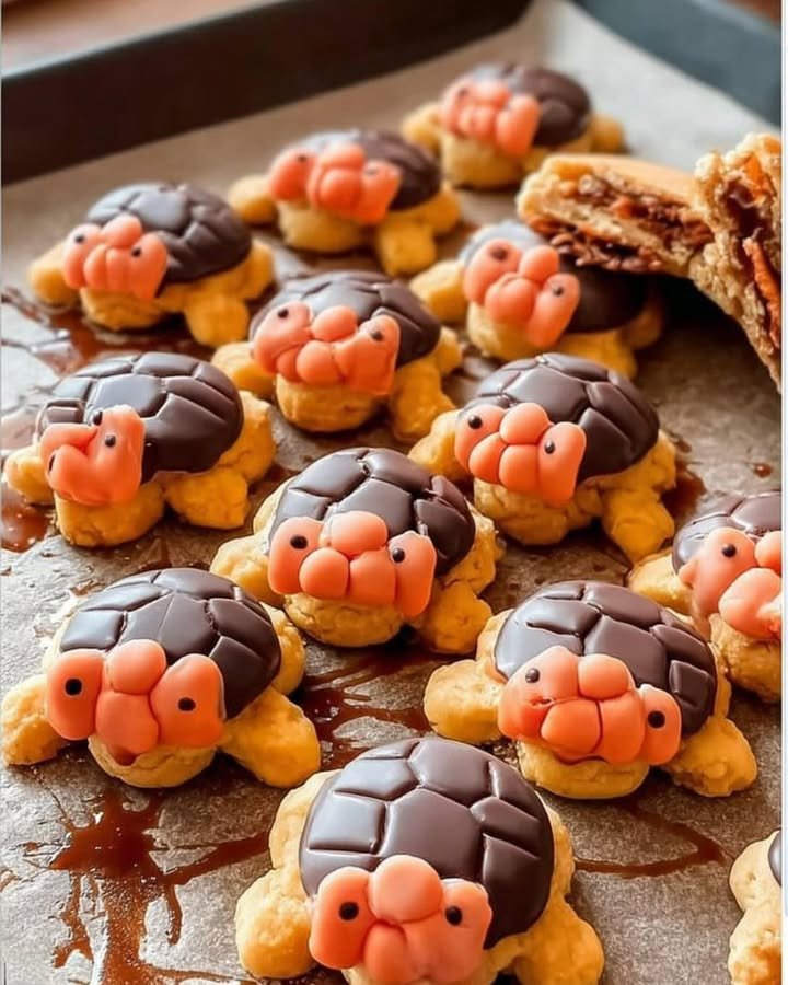 Süße Schildkröten-Kekse