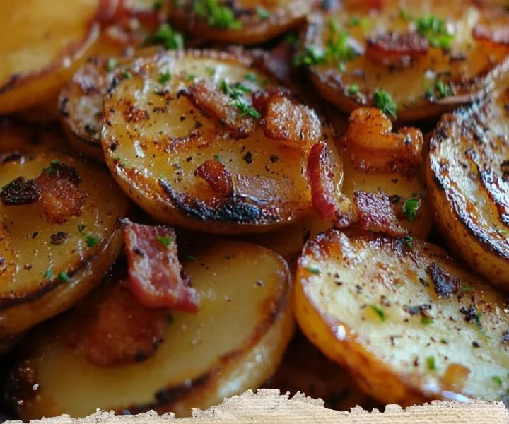 Köstliche Bratkartoffeln mit würziger Kruste auf einem Teller