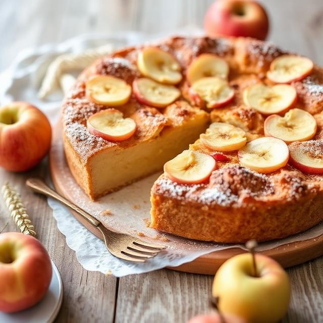 Bratapfelkuchen mit ganzen Äpfeln – Cremiger Apfelkuchen