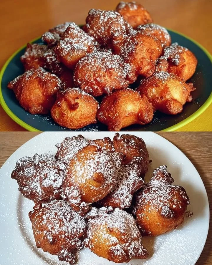 Quark-Mütze ohne Hefeteig auf einem Teller, frisch gebacken und dekoriert