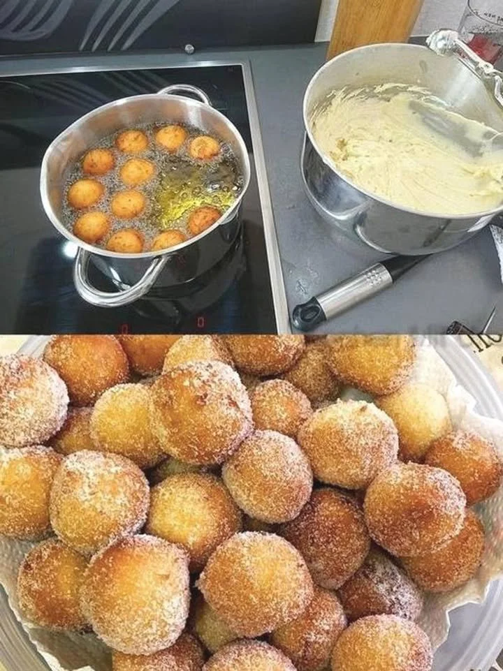 Köstliche frisch gebackene Quarkbällchen auf einem Teller