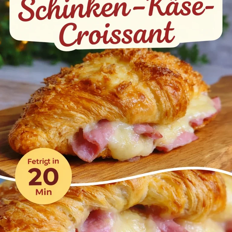 Verschiedene gefüllte Croissants auf einem Tablett, bereit zum Servieren.