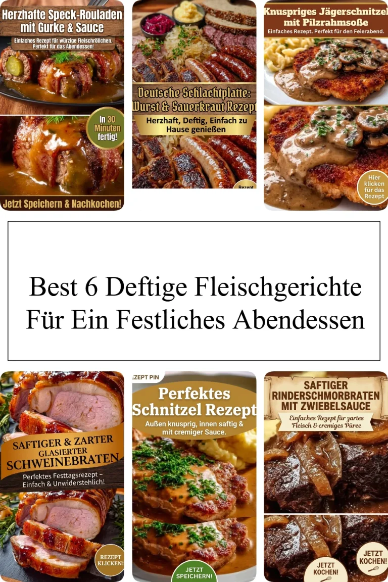 Bunte Auswahl an deftigen Fleischgerichten für ein festliches Abendessen