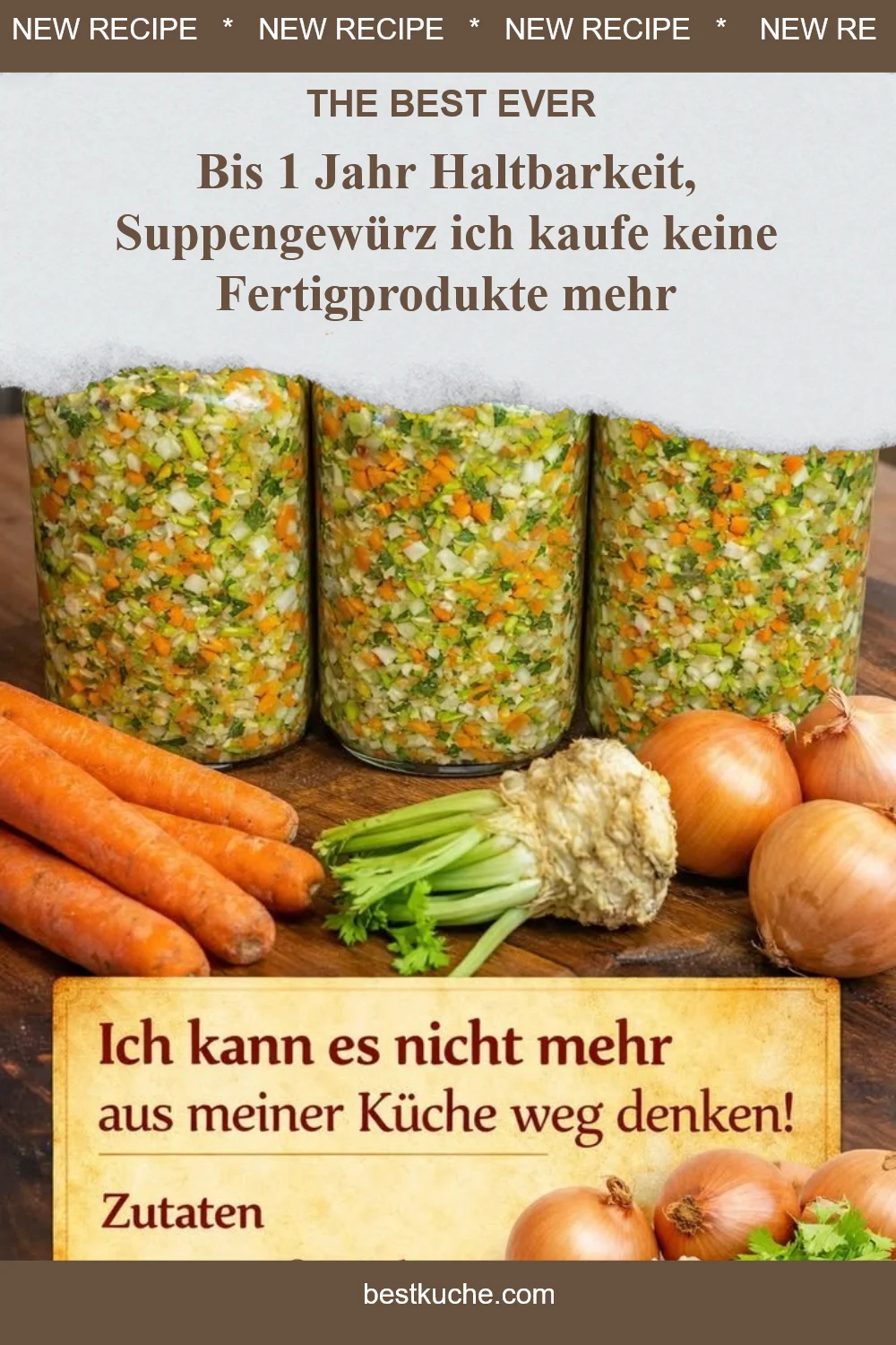 Suppengewürz für aromatische, hausgemachte Suppen mit langer Haltbarkeit.