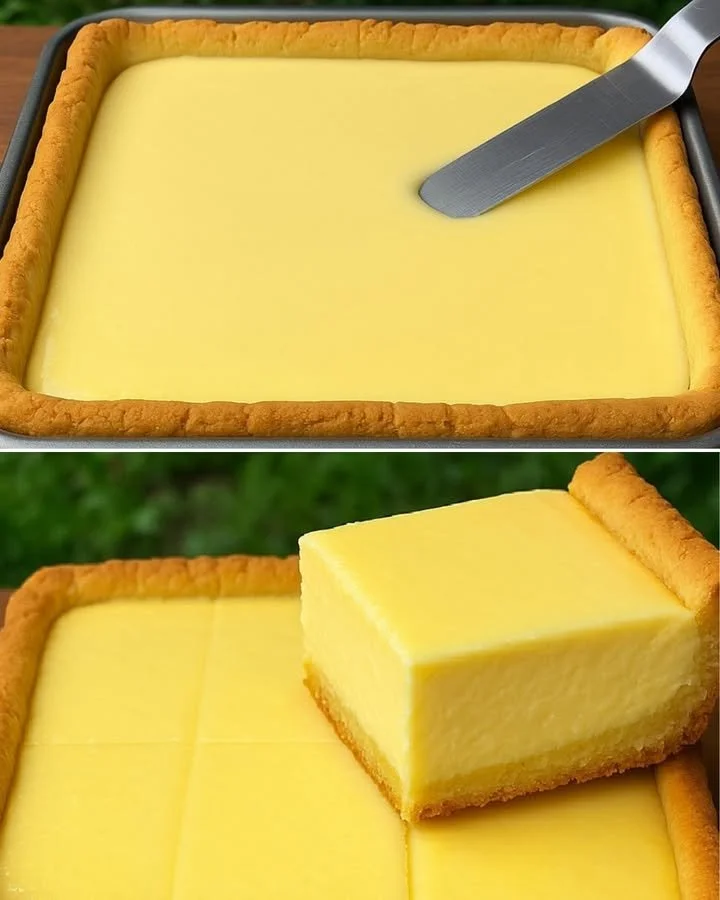 Italienischer Vanillepudding mit Mürbeteig auf einem Teller serviert