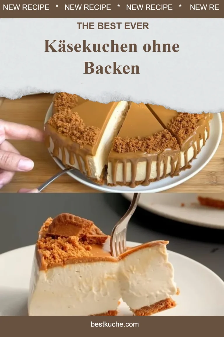 Käsekuchen ohne Backen auf einem Teller dekoriert