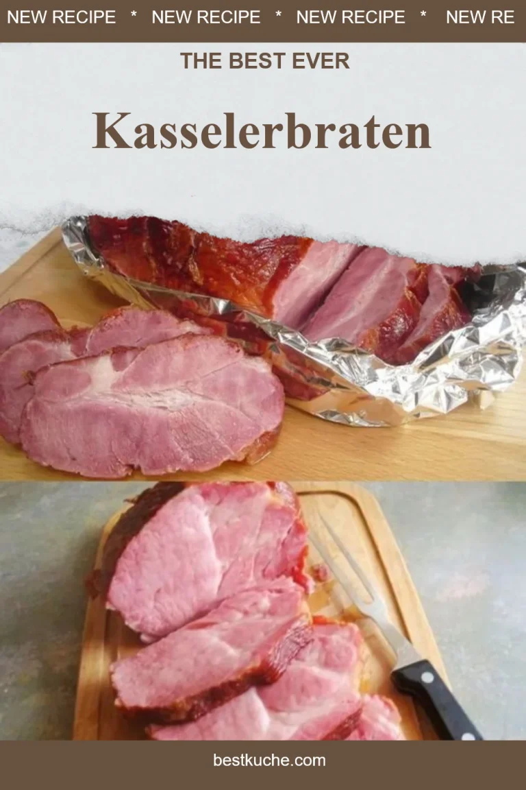 Leckerer Kasselerbraten auf einem Teller serviert