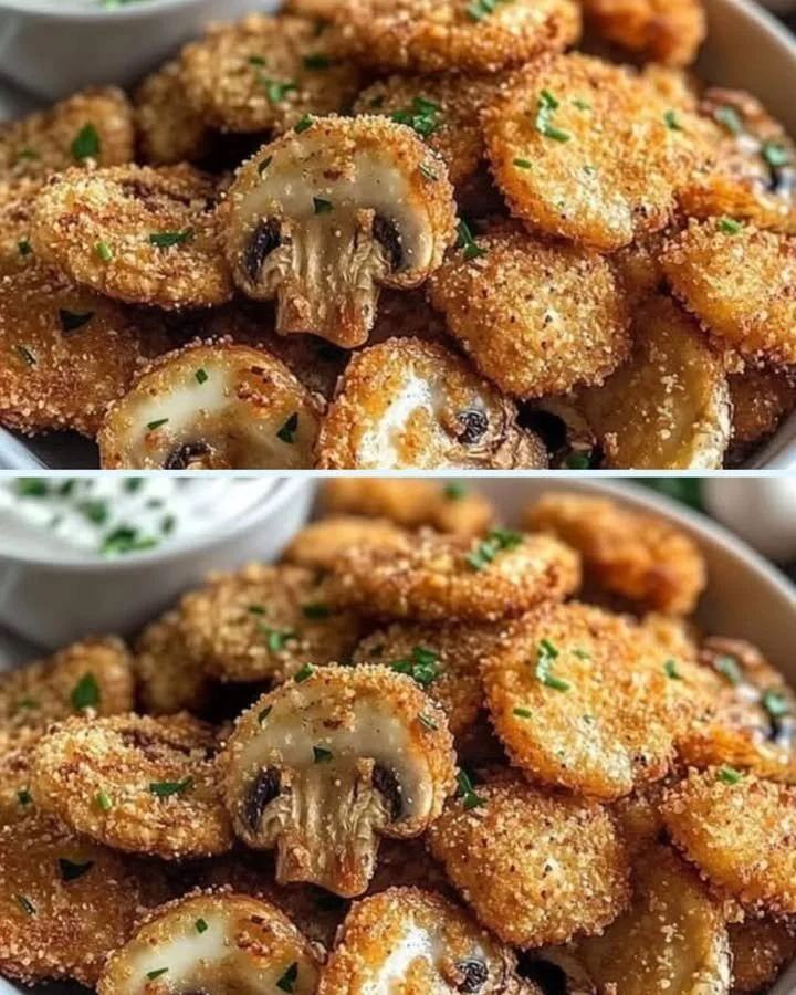 Knoblauch Champignons aus dem Ofen, knusprig und lecker gebacken