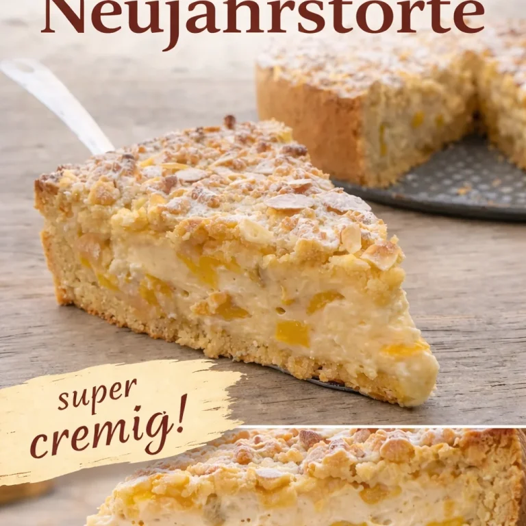 Festliche Neujahrstorte mit bunten Dekorationen und frischen Zutaten