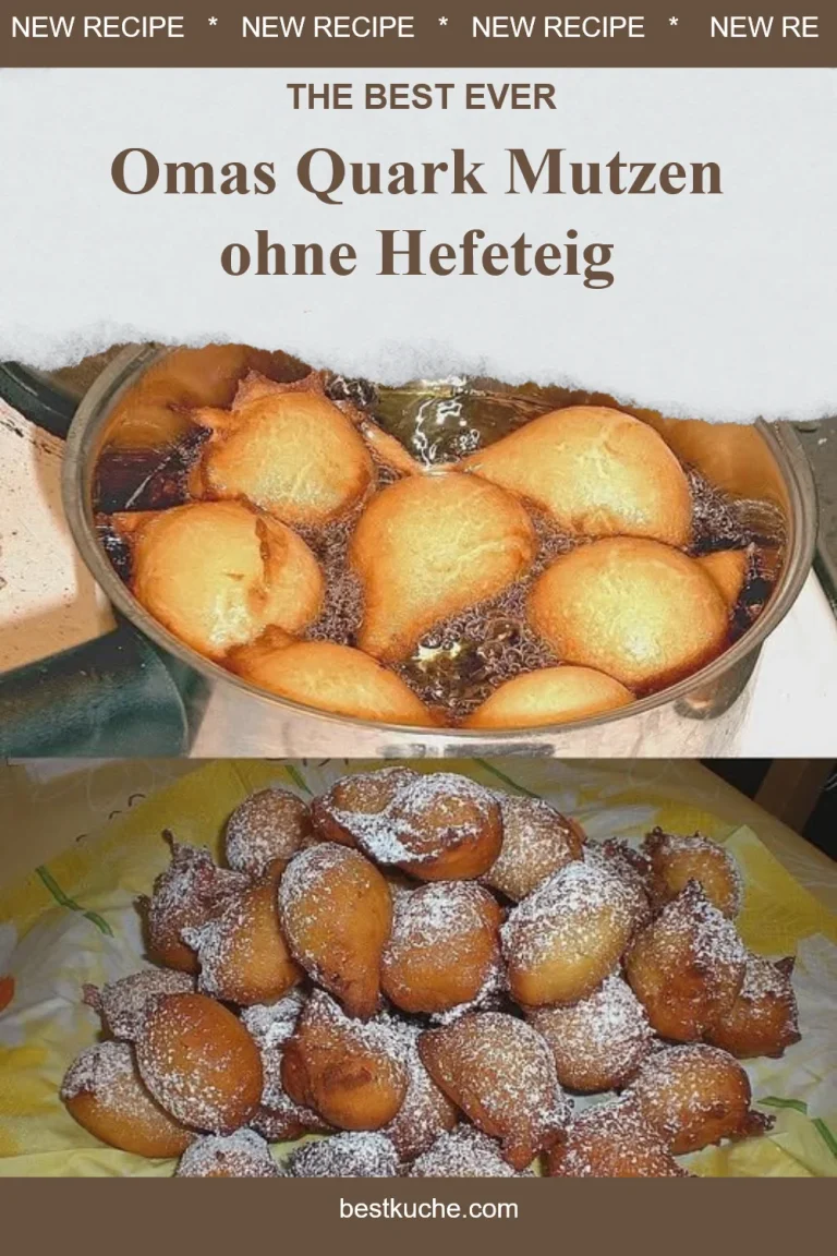 Leckere Omas Quark Mutzen ohne Hefeteig auf einem Teller angerichtet