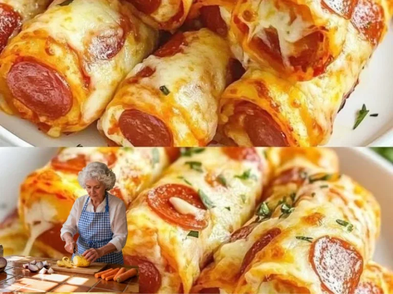 Bunte Pizzarollen frisch aus dem Ofen, appetitlich angerichtet