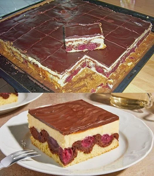 Schneewittchenkuchen mit Äpfeln und Sahne, ein köstliches deutsches Dessert