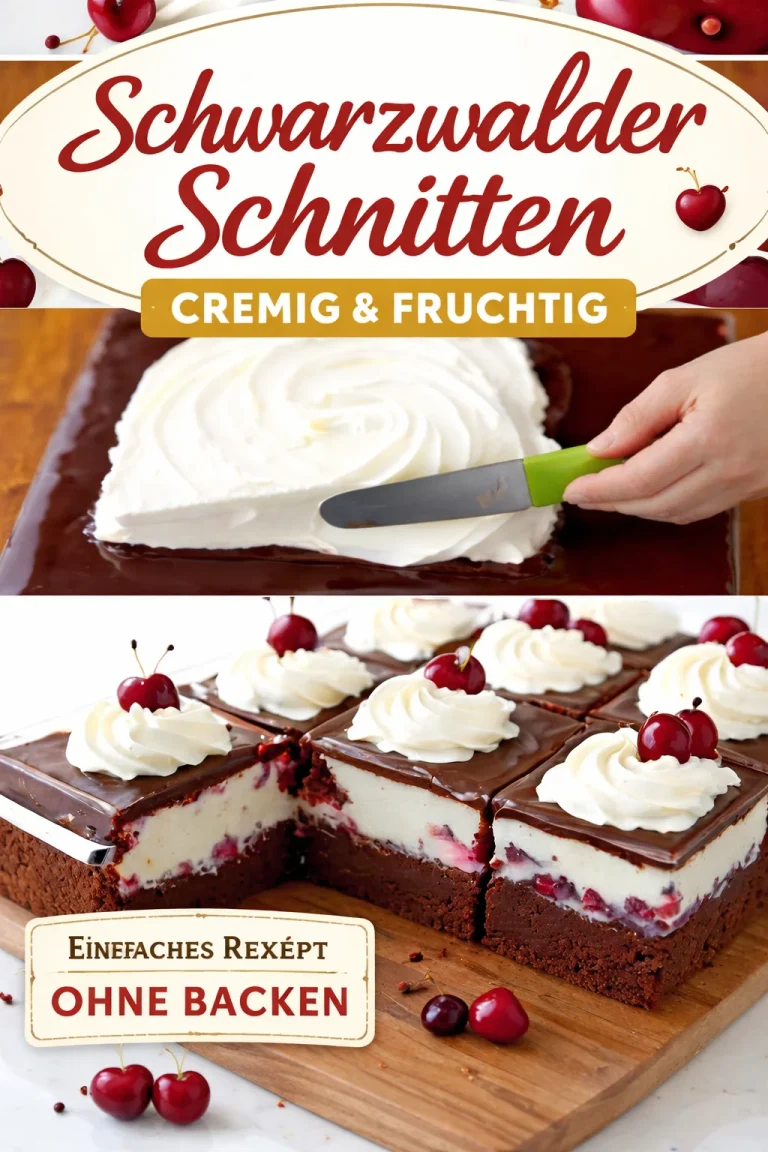 Schwarzwälder Kirschtorte auf dem Blech mit Kirschen und Schokolade