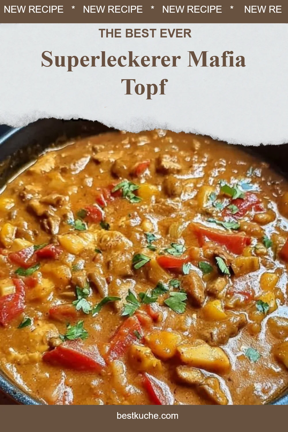 Leckeres Gericht Mafia Topf mit Zutaten in einem Topf zubereitet