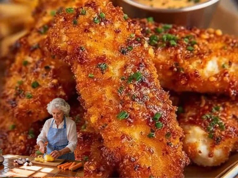 Ultra knusprige Chicken Strips auf einem Teller serviert