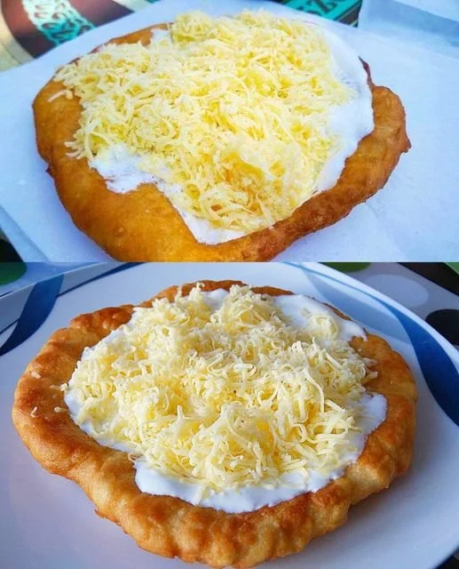 Ungarisches Langosch - traditionelle, knusprige Spezialität