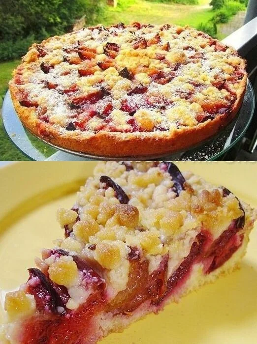 Zwetschgenkuchen mit Zimtstreuseln
