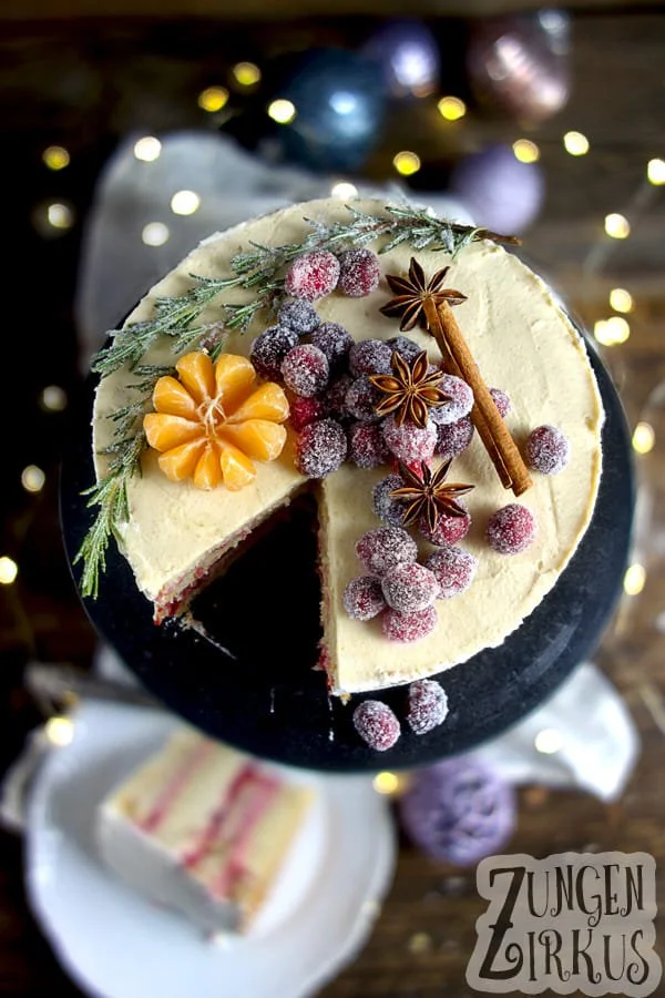 Adventstorte mit Cranberries