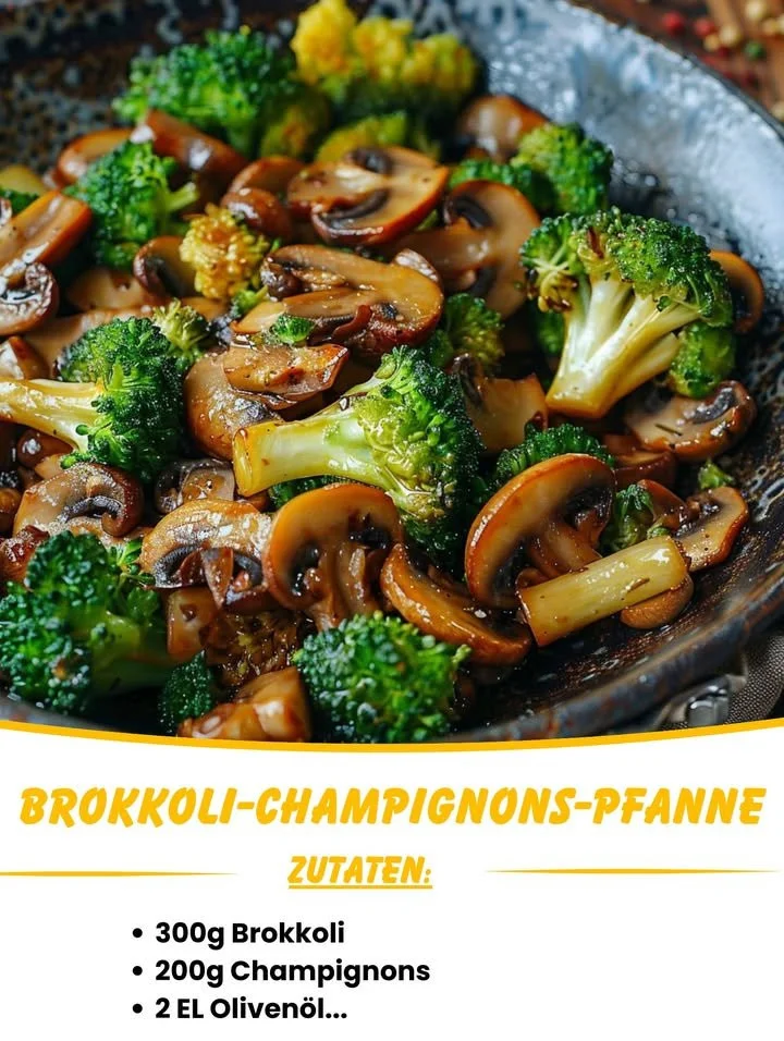 Brokkoli-Champignons-Pfanne