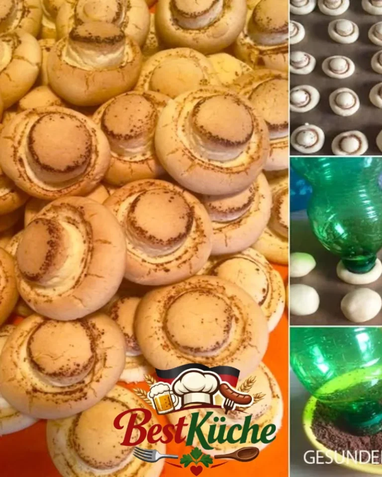 Herzhafte Champignon-Kekse auf einem Teller