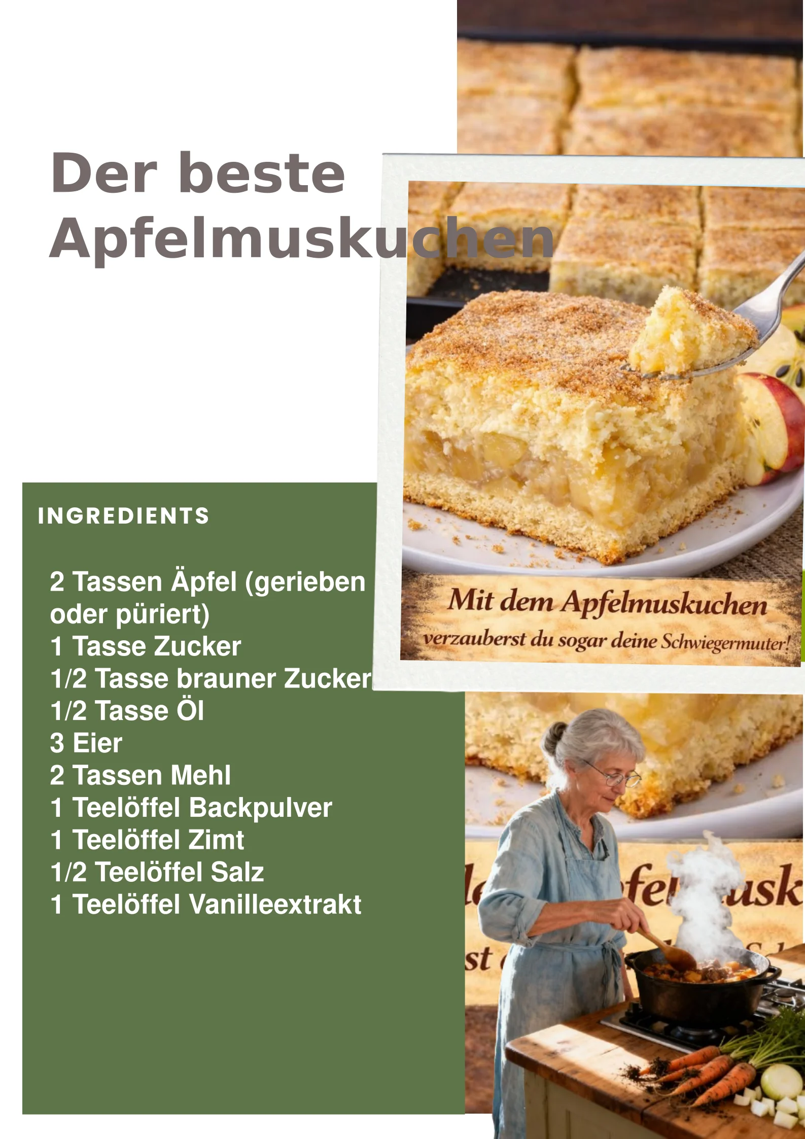 Delizierter, saftiger Apfelmuskuchen auf einem Teller serviert.