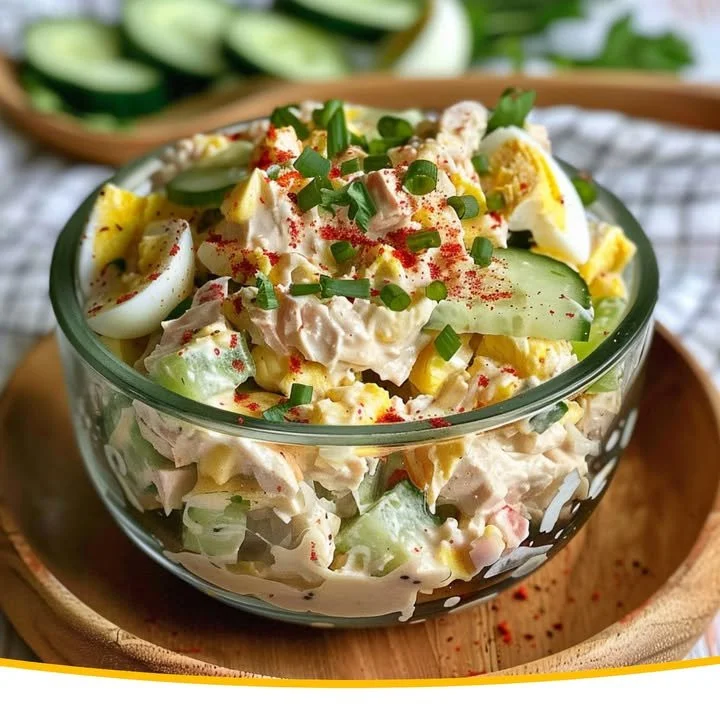 Eier-Gurken-Thunfischsalat