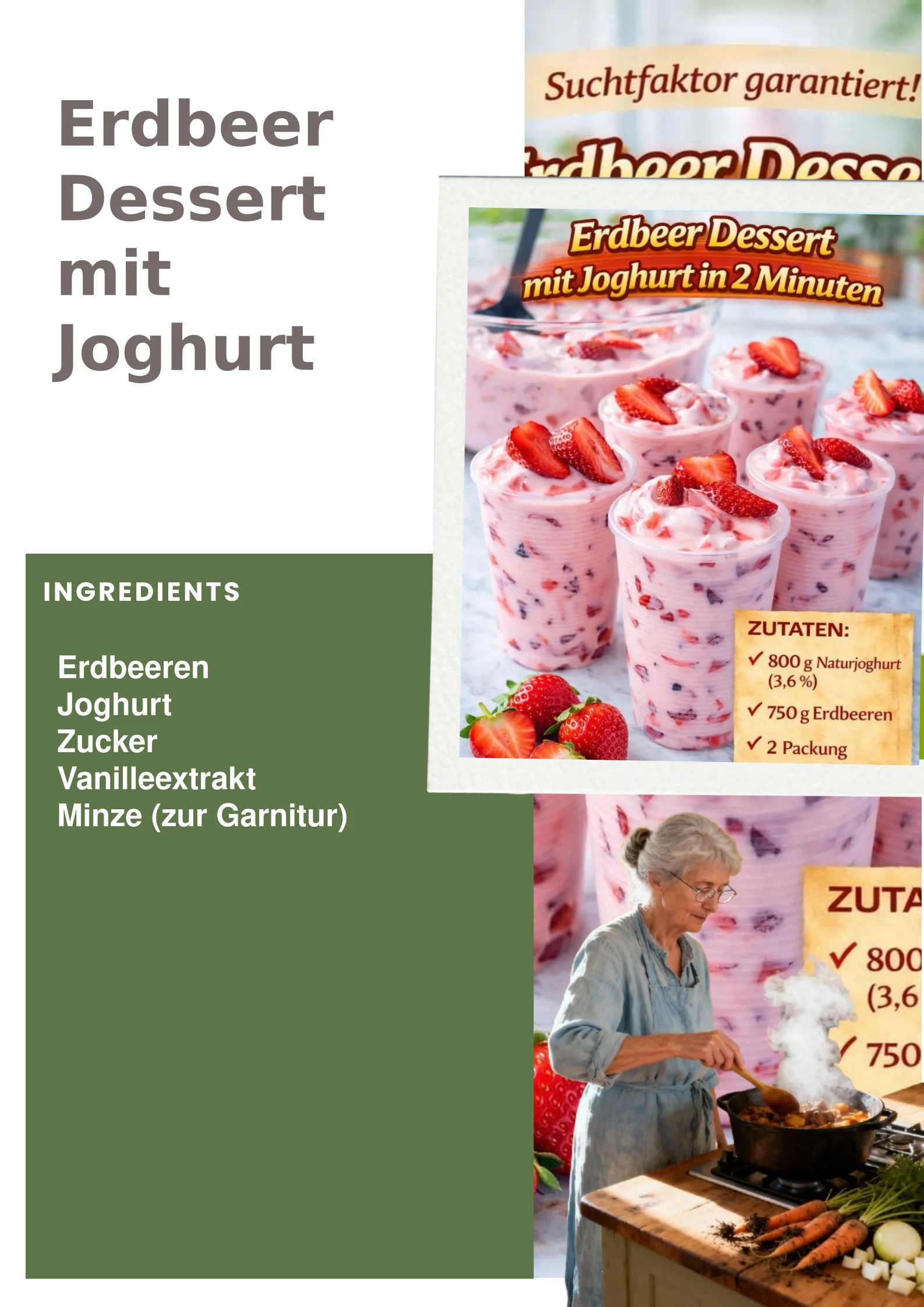 Erdbeer Dessert mit Joghurt