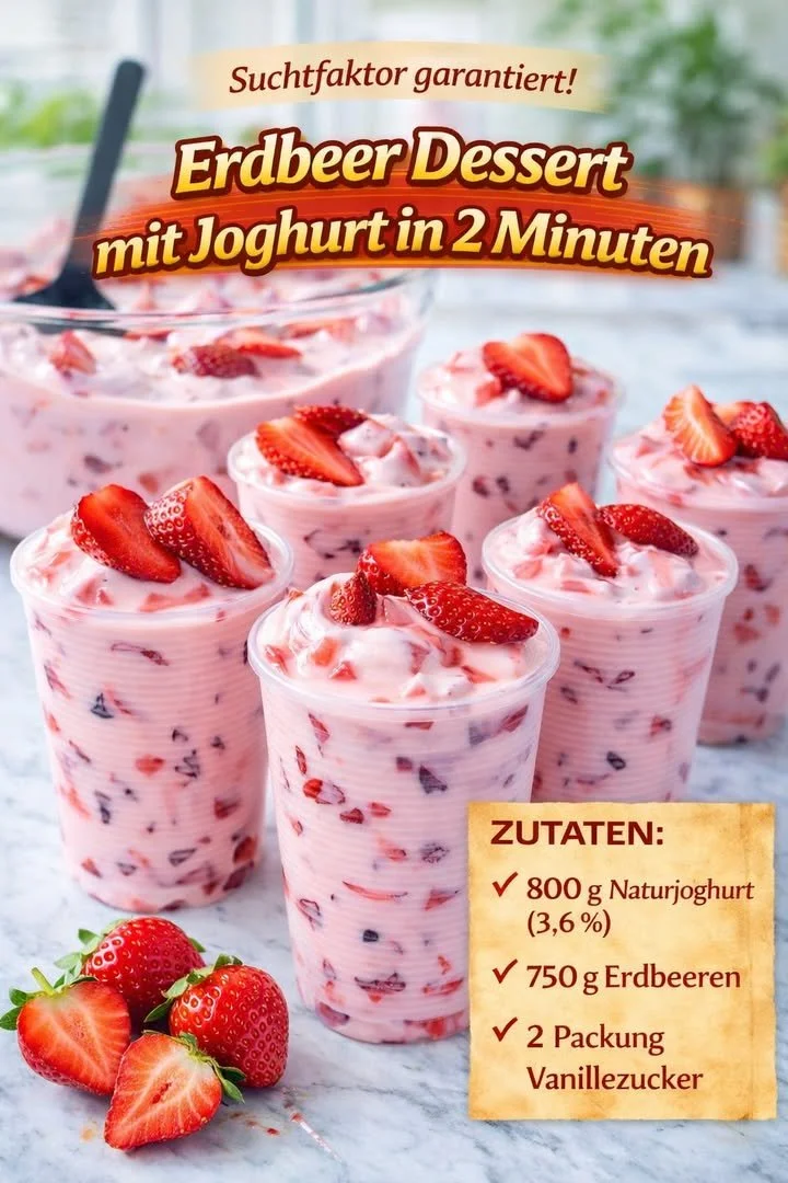 Erdbeer Dessert mit Joghurt