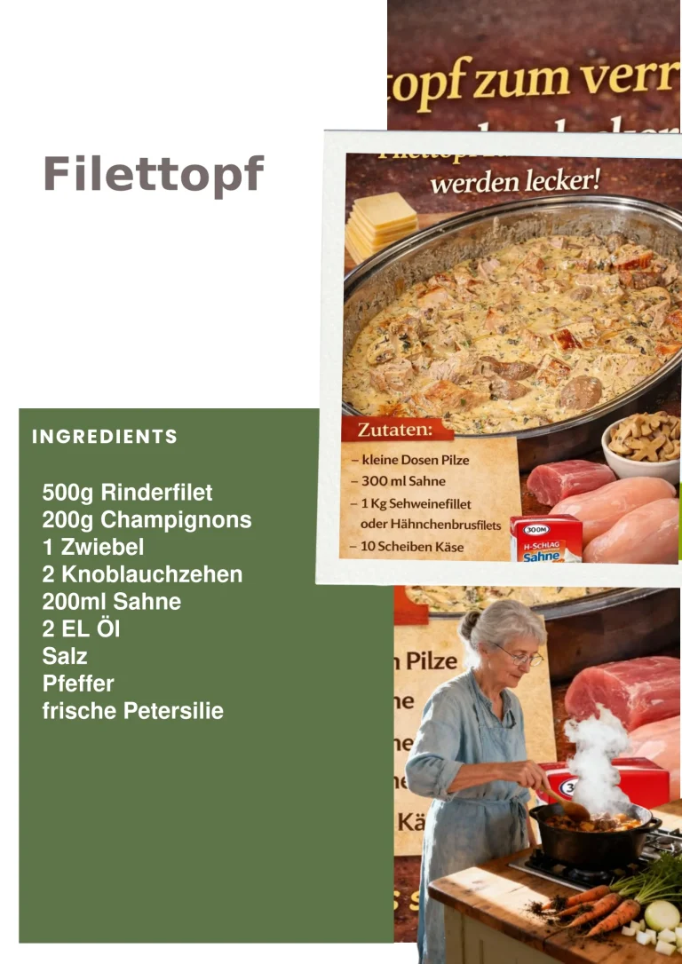 Filettopf für das Kochen von Steaks und anderen Fleischgerichten