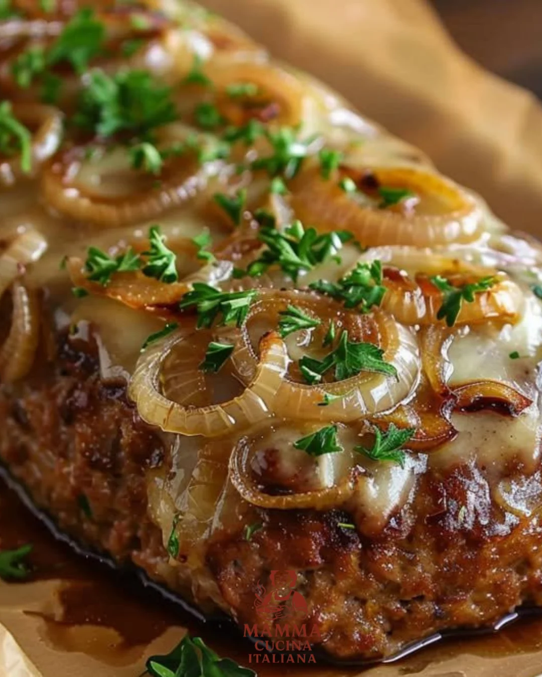 Französischer Zwiebel-Hackbraten