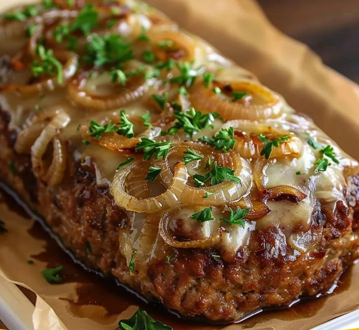 Französischer Zwiebel-Hackbraten