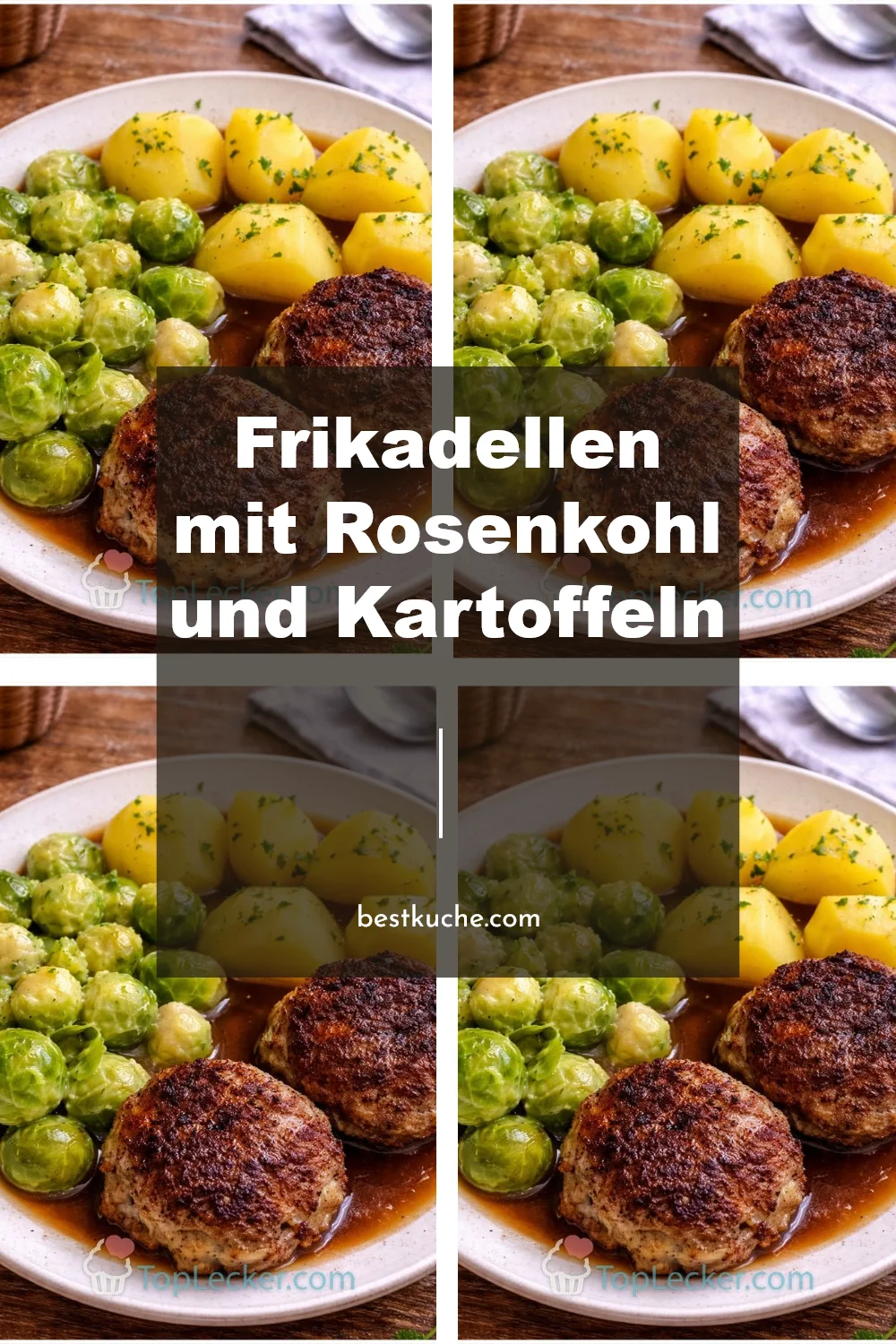 Frikadellen mit Rosenkohl und Kartoffeln