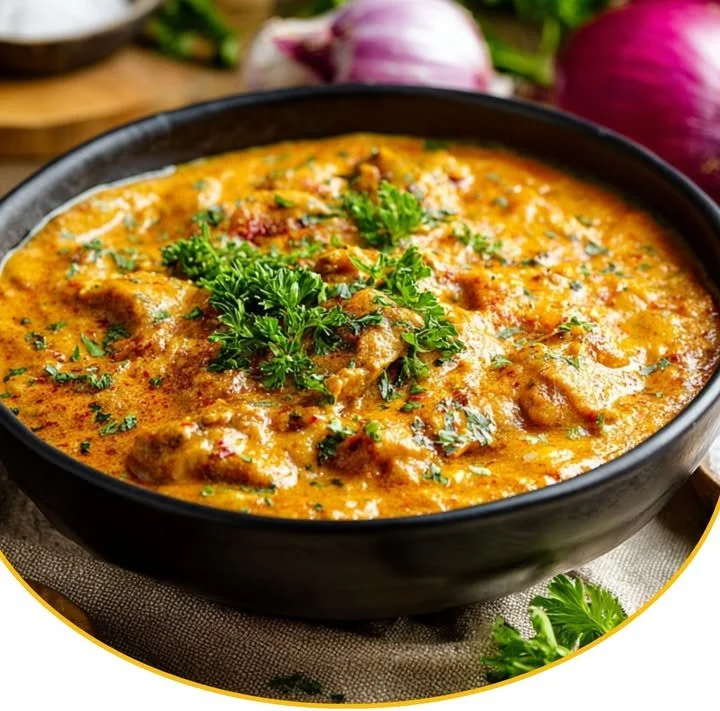 Schüssel mit Friss-dich-dumm-Suppe auf einem Tisch