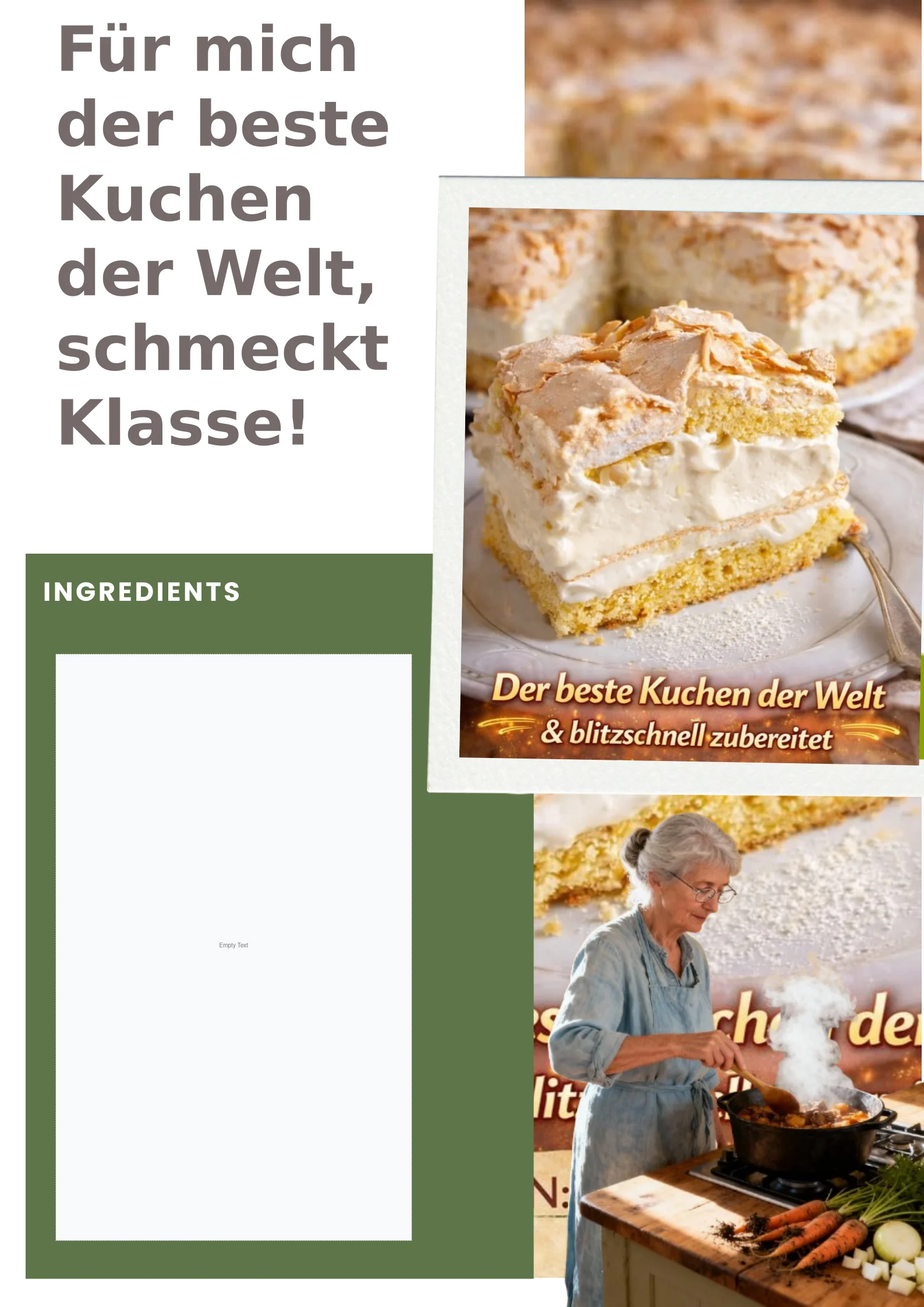 Bester Kuchen der Welt – köstliche Stücke auf einem Teller